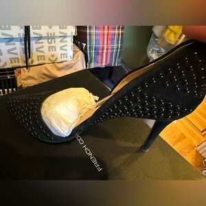 French Connection Black Embellished Heels